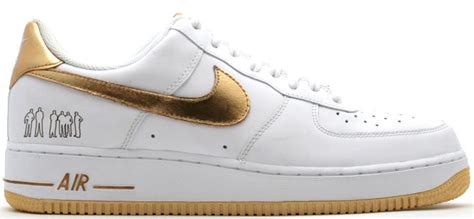 Nike Air Force 1 Low Players White Metallic Gold for Men - Lyst