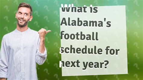 What is Alabama's football schedule for next year? - YouTube