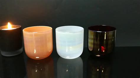 Canada Customer Glass Candle Jars With Wooden Lids,Frosted Glass Candle ...