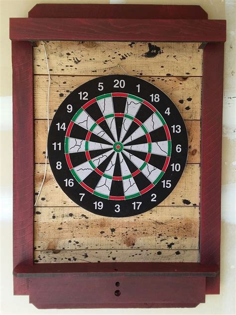 Dart Board Cabinet DartBoard Backboard LED Lighted Laser Throw line ...