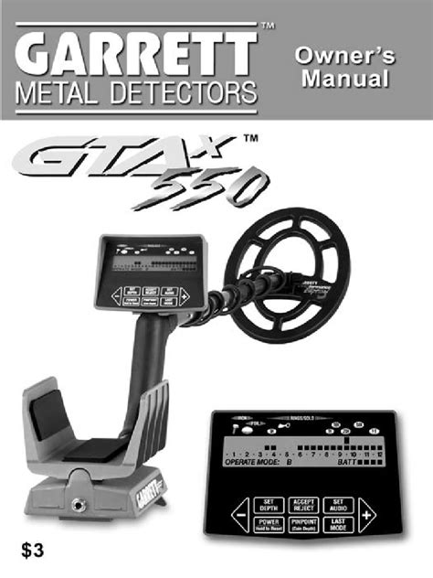 Garrett GTAx 550 Metal Detector Manual | PDF | Metal Detector | Headphones