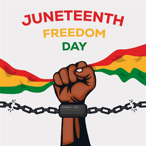 juneteenth design background illustration with strong fist hand breaks chain 7941084 Vector Art ...