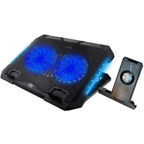 S900 Dual USB Ports Adjustable Height RGB Laptop Cooling Pad Stand