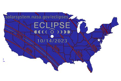 2023 Annular Solar Eclipse - USA Map - NASA Pinhole Projector | 3D ...