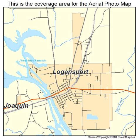 Aerial Photography Map of Logansport, LA Louisiana