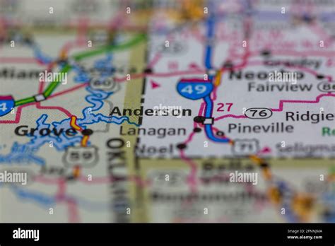 Anderson missouri map hi-res stock photography and images - Alamy