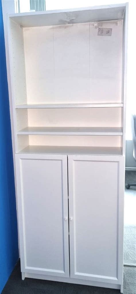 IKEA BILLY / OXBERG Bookcase with doors, white, 80x30x202 cm, Furniture & Home Living, Furniture ...