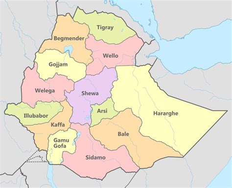 Ethiopia Province Map