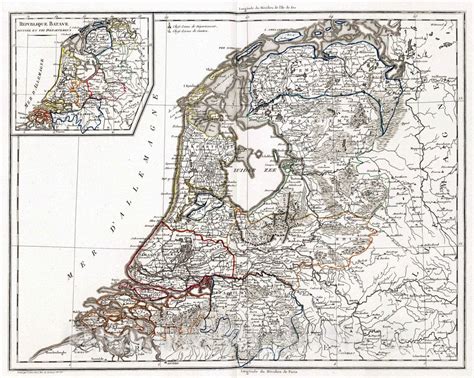 Historic Map : Netherlands, Batavian Republic 1804 XII. Republique Bat - Historic Pictoric