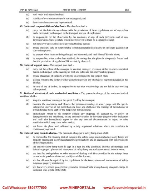 Coal mine regulations 2017 (eng) 424 | PDF