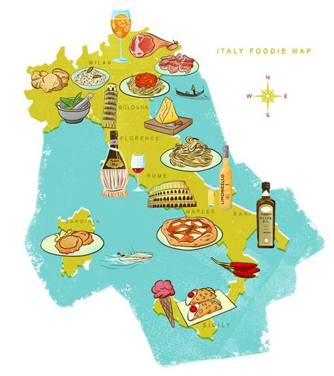 Italy Food Map - Eating Europe Rome Italy Tours, Italy Map, Italy ...