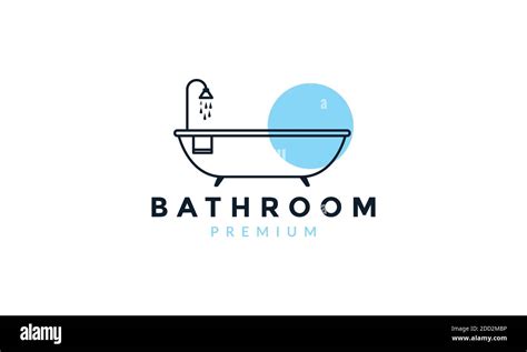 architecture interior line modern bathroom logo vector icon illustration design Stock Vector ...