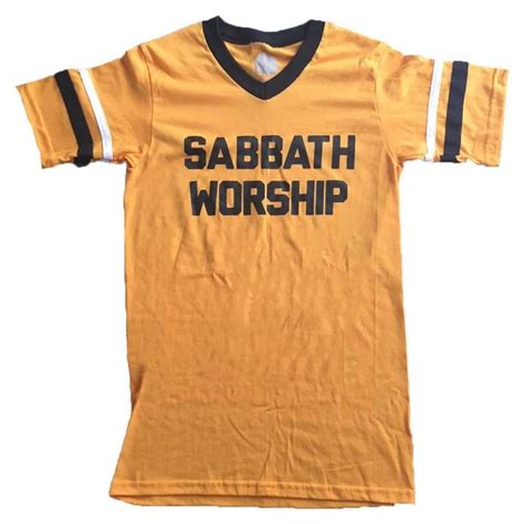 Sabbath Worship Block Tee Yellow - RidingEasy Records | Striped baseball tee, Tees, Baseball tees