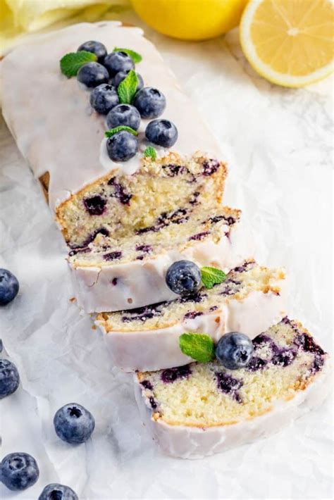 Easy Blueberry Cream Cheese Bread (With Glaze) - Cookrita