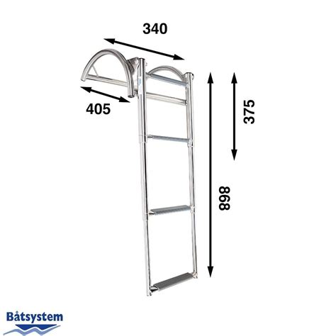 RIB Ladder Telescopic 0.87m, 4 Steps - RIB400 - Meridian Zero ...