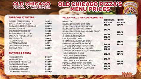 Old Chicago Pizza Menu Prices & Happy Hour (2024)