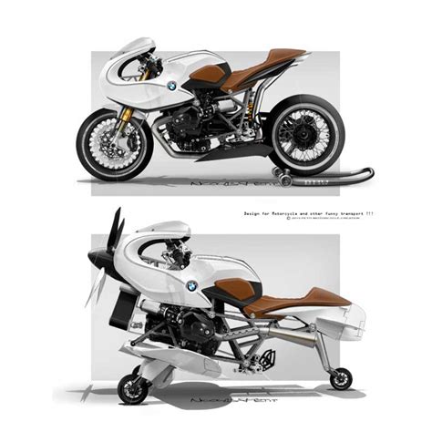 Flying BMW R12 / Airplane Concept Art by Nicolas Petit : r/motorcycles