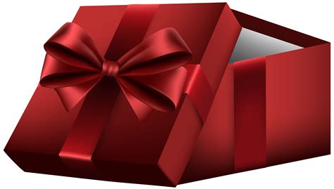 Red Open Gift Box PNG Clip Art | Gallery Yopriceville - High-Quality Images and Transparent PNG ...