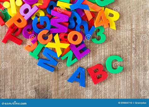 Set of Colorful Letters and Numbers Stock Photo - Image of text, pile ...