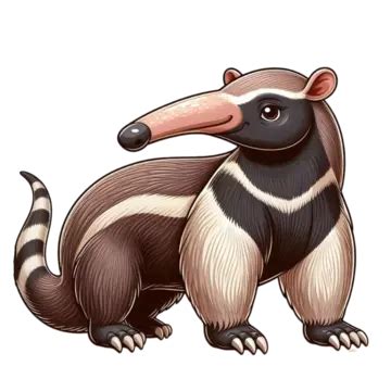 A Cute Giant Anteater Animal Cartoon, Cute Anteater Cartoon, Giant ...