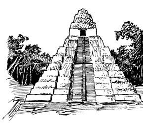 Mayan Temple Sketch at PaintingValley.com | Explore collection of Mayan Temple Sketch