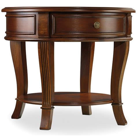 Hooker Furniture Brookhaven 281-80-116 Traditional 1-Drawer Round Lamp Table | Alison Craig Home ...