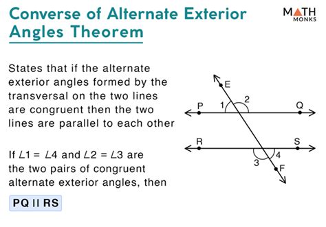 Alternate Exterior Angles – Definition & Theorem with Examples