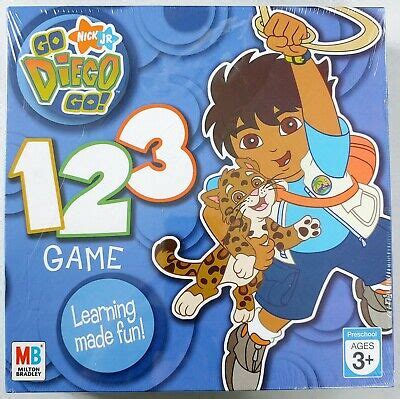 Go Diego Go! 123 Game - Preschool Learning Board Game - Milton Bradley ...