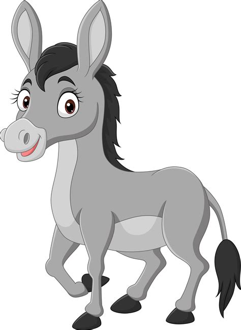 Happy Donkey Clipart Vector