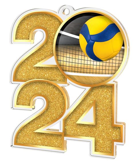 Volleyball 2024 Acrylic Medal | Trophy Monster ⭐ USA