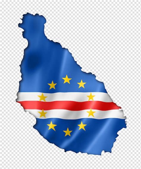 Premium PSD | Cape verde flag map