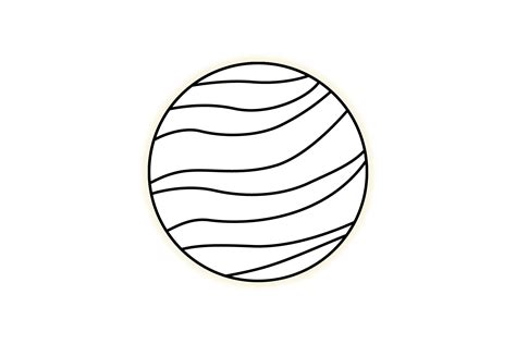 Planet Venus Outline Icon By Printables Plazza | TheHungryJPEG