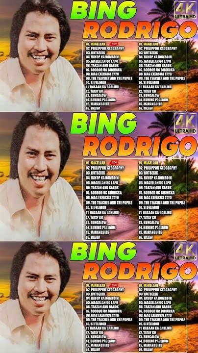 BING RODRIGO Opm Love Songs - Gintong Araw, Sinayang Mo, Bakit May Pag ...