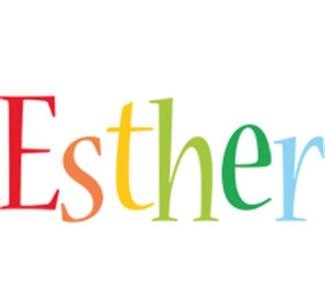 Esther Logo | Name Logo Generator - Smoothie, Summer, Birthday, Kiddo, Colors Style