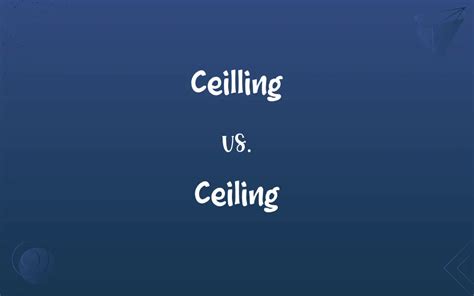 Ceilling vs. Ceiling: Mastering the Correct Spelling