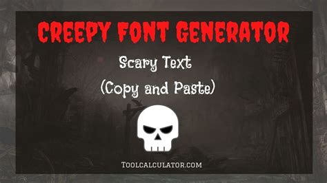 Creepy Font Generator