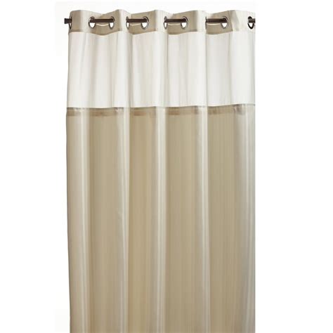 Hookless Beige Premium Shower Curtain - Overstock Shopping - Great Deals on Shower Curtains