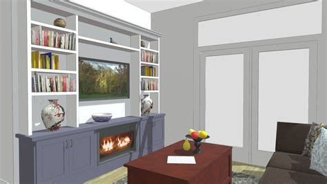 Entertainment center with electric fireplace v1 - Download Free 3D model by Faith Teel ...