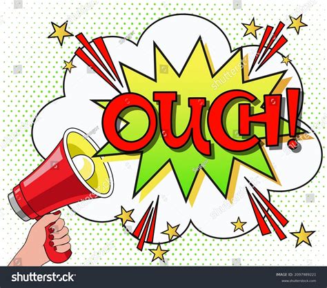 Comic Lettering Ouch Vector Bright Cartoon Stock Vector (Royalty Free) 2097989221 | Shutterstock