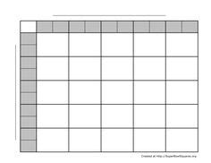 Printable NFL Football 50 Square Grid Office Pool | Superbowl squares, Football squares template ...