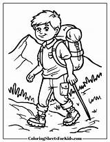 Hiking Coloring Pages Free Downloads  Sheets For Kids sketch template