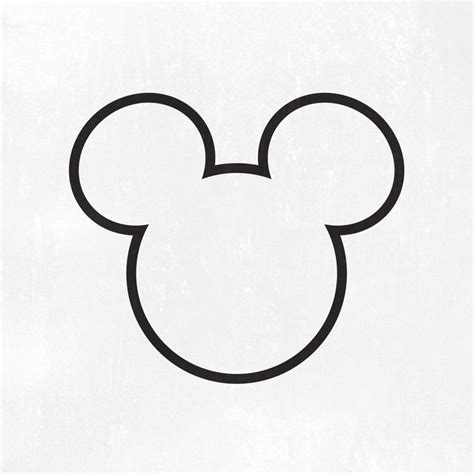 Mickey Head Outline svg, Mickey svg, dxf, png, instant download, disney svg for cricut, mickey ...