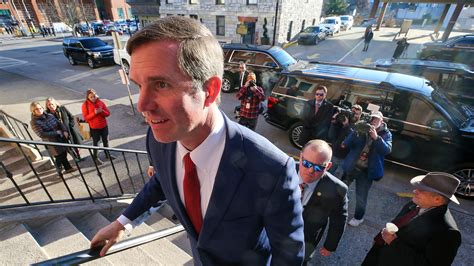 Gov. Beshear talks with supporters during Kentucky Inauguration Day