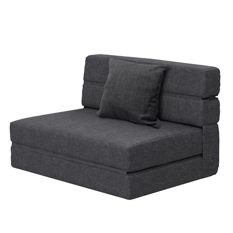 Buy ANONER Fold Sofa Bed Couch Memory Foam with Pillow Futon er Chair Guest Bed and Fold Out ...