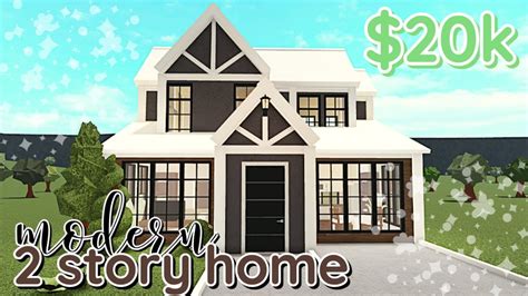 Modern 20k Bloxburg House Build: 2 Story *WITH VOICE* - YouTube