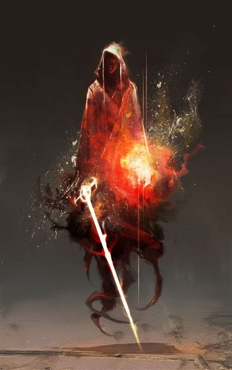 Acolyte of Embers, an art print by Aaron Nakahara | Concept art characters, Fantasy artwork ...