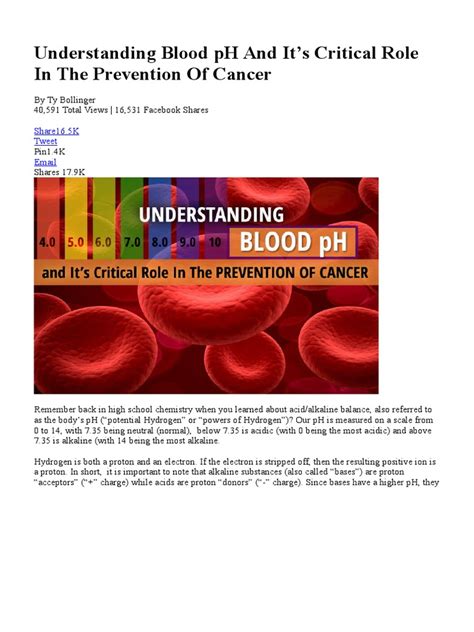 Understanding Blood PH and It | Ph | Buffer Solution