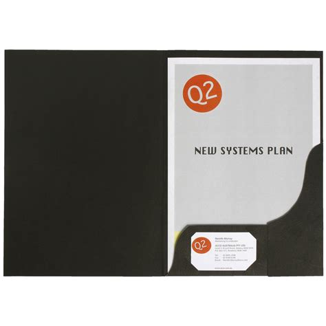 Marbig A4 Presentation Folder Leathergrain Black 20 Pack 9312311163468 | eBay