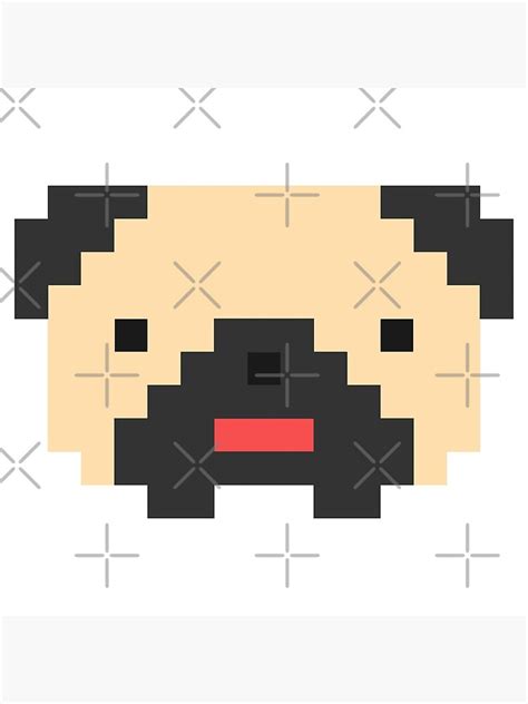 "Pug - Minimal Pixel Art" Art Print for Sale by pixelenpisi | Redbubble