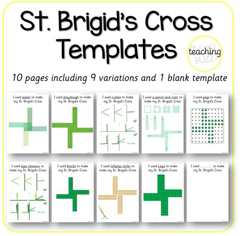 Mash > St. Brigid's Day > St. Brigid's Cross Templates